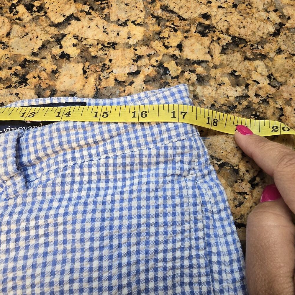 Vineyard Vines Shorts Mens 35 Blue Plaid Seersucker‎ 9" Preppy Golf - Picture 6 of 7